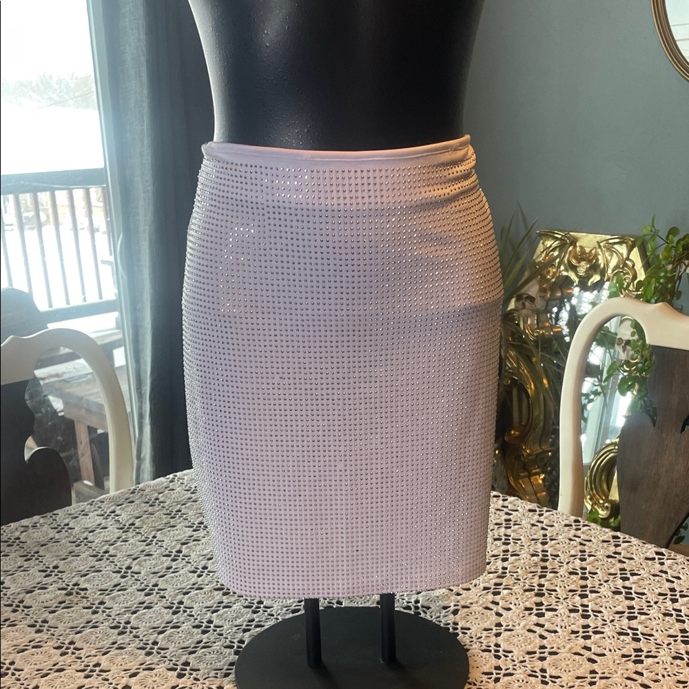 Windsor White Rhinestone Pencil Skirt